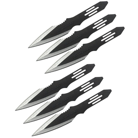 Aeroblades 6 Pc Set 5.5" Throwing Knives With Sheath