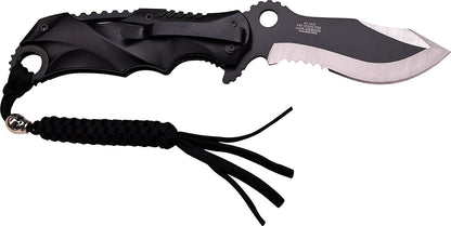 MTech USA MT-A808 Series Assisted Opening Folding Knife, Two-Tone Half-Serrated Blade, 4-3/4-Inch Closed