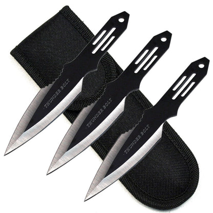  6pc Ninja Kunai Martial Arts Throwing Knives Set with Carry  Case Sheath - Black Dragon : Sports & Outdoors