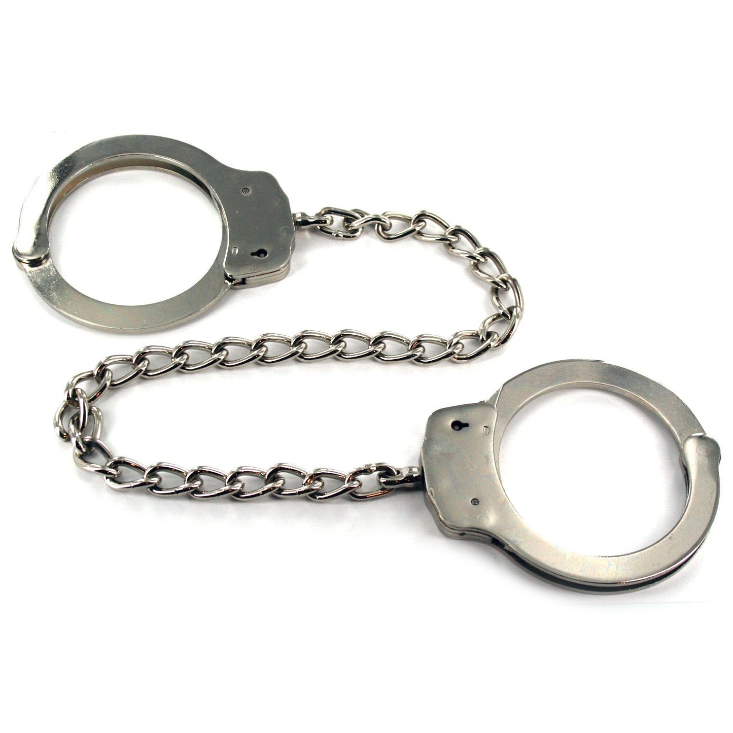 Professional Grade Handcuffs & Leg Cuffs - Stainless Steel - Silver
