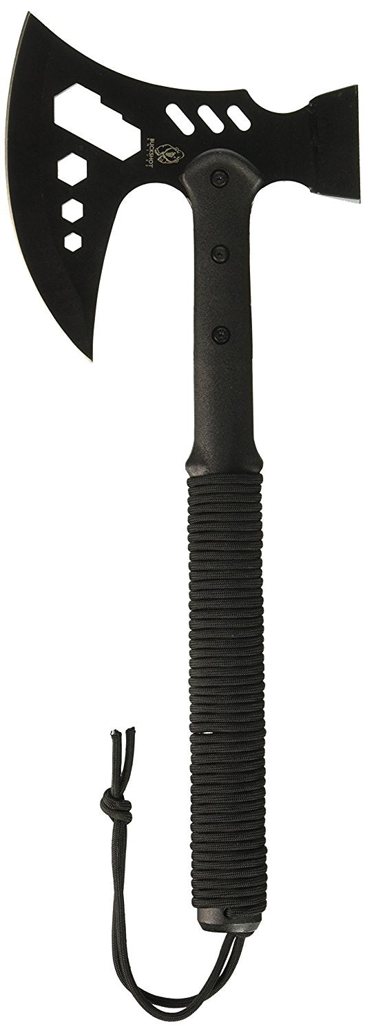 Wartech XBK05 Buckshot Tactical Multi Tool Hammer Axe with Paracord Handle, 17", Black