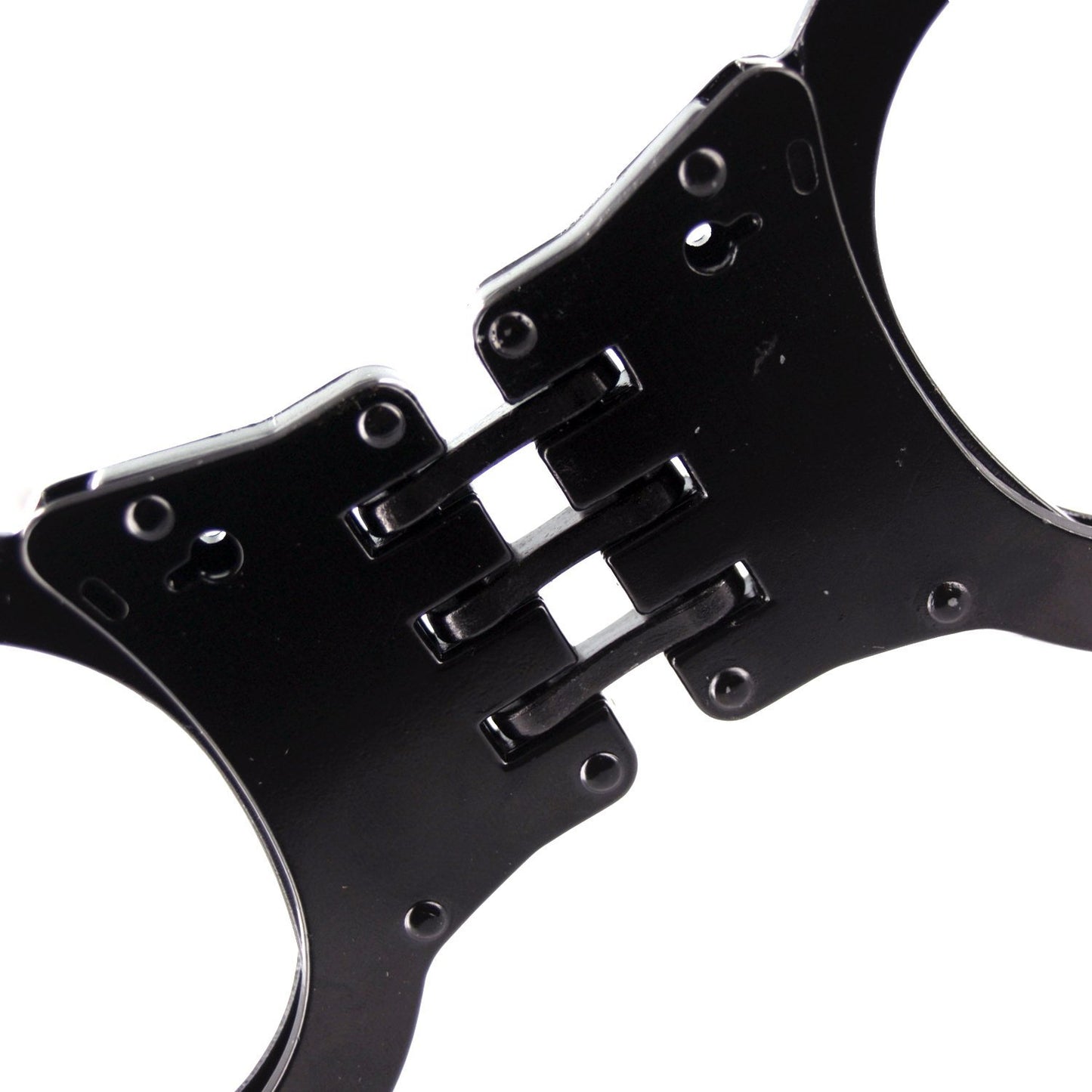 Ace Martial Arts Black Hinged Heavy Duty Handcuffs & Keys Good Quality