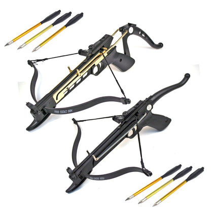 Ace Martial Arts Supply Self Cocking Draw Crossbow Pistol Set, 80-Pound