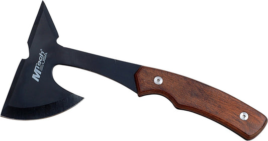 MTech USA MT-600 Series Axe, Black Blade, Pakkawood Handle, 9 Inches Overall