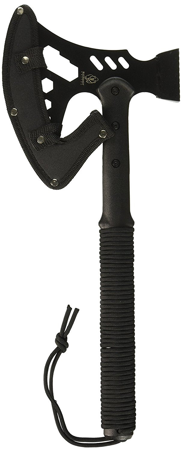 Wartech XBK05 Buckshot Tactical Multi Tool Hammer Axe with Paracord Handle, 17", Black