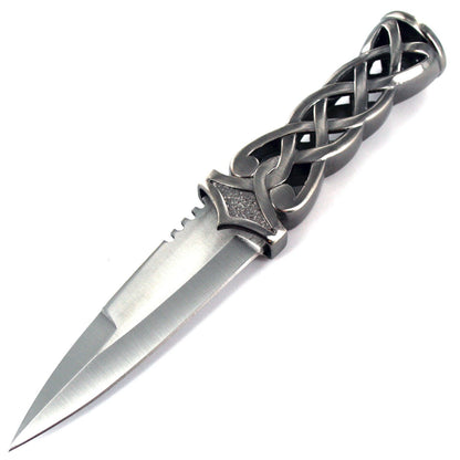Ace Martial Arts Supply New Scottish Celtic Gaelic Twist Knot Blue Ruby Gemstone Wicca Dirk Dagger Knife, 9-Inch