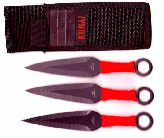 Ninja Throwing Knives in Nylon Sheath 3pc Set