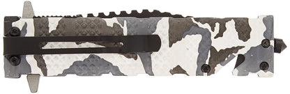 TAC Force TF-710 Series Liner Lock Assisted Opening Folding Knife, Two-Tone Half-Serrated Blade, 5-Inch Closed