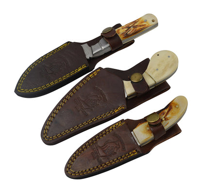 The Bone Collector 3 Hunting Knife Gift Set Fixed Blade Skinning Knives Full Tang Skinner Survival Knife