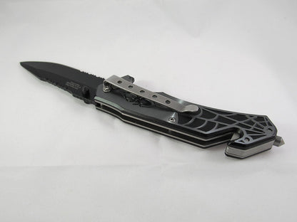 Tac-Force Spider Assisted Action Pocket Knife Titanium Inlay Black