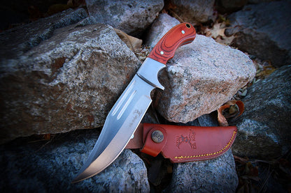 Elk Ridge ER-052 Fixed Blade Hunting Knife, Straight Edge Blade, Pakkawood Handle, 9-1/2-Inch Overall