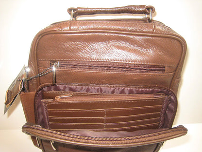 Shoulder Bag Leather--Brown--3751BR