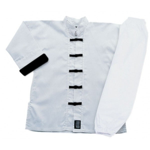 White with Black Buttons Kung Fu Uniform - SparringGearSet.com - 1