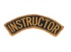 INSTRUCTOR CURVED PATCH, Black with Gold Border - SparringGearSet.com