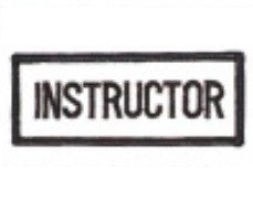 INSTRUCTOR PATCH, White and Black - SparringGearSet.com