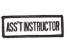 ASSISTANT INSTRUCTOR PATCH, White and Black - SparringGearSet.com