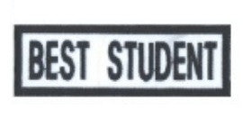 Best Student Patch, White with Black - SparringGearSet.com