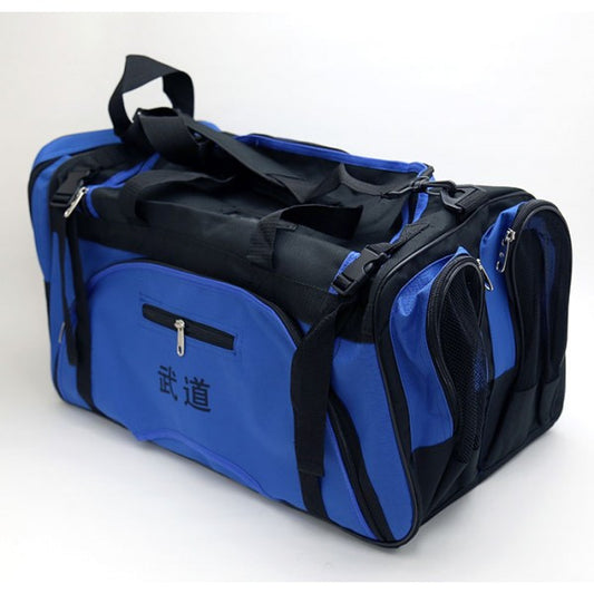 Martial Arts Gear Bag with Mesh On Side-Blue