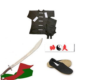 Complete Kung Fu Set w/ Steel Broadsword - SparringGearSet.com