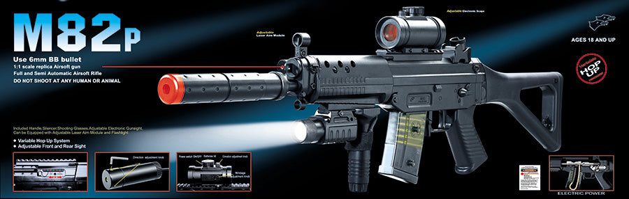 1/1 New Generation Airsoft Gun Flaslight and Laser Included