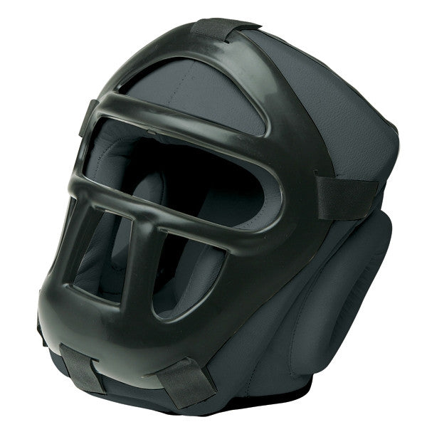 Head Gear with Removable Cage, Black - SparringGearSet.com - 1
