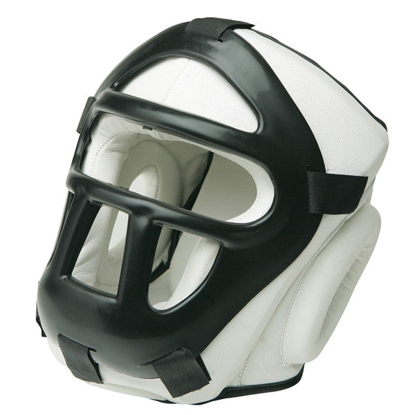 Head Gear with Removable Cage, White - SparringGearSet.com - 1