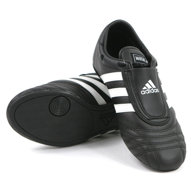 Adidas SM II Shoes, Black with White Stripes - SparringGearSet.com