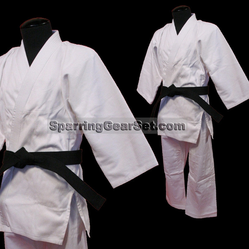 Single Weave Judo Gi - White - SparringGearSet.com - 1