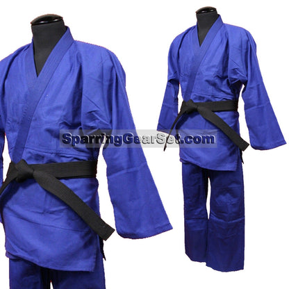 Single Weave Judo GI - Blue - SparringGearSet.com - 1