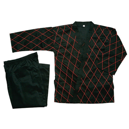 Hapkido Uniform - Black w/ Red Stitching - SparringGearSet.com - 1