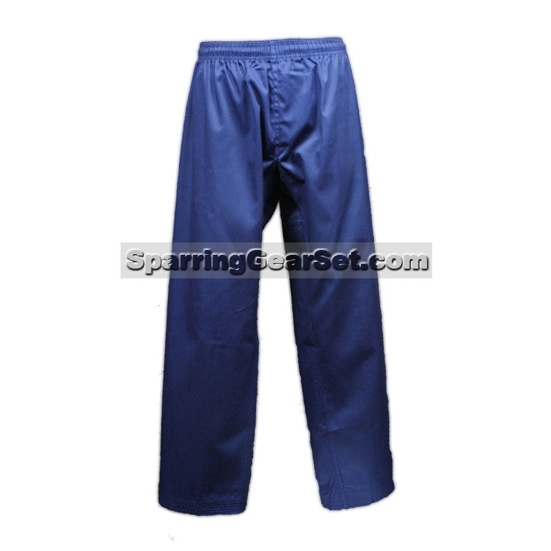 Color Martial Arts Uniform Pants (Karate and Taekwondo), Blue - SparringGearSet.com - 3