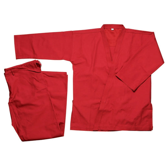 Heavy Weight Karate Uniform 12 oz - Red - SparringGearSet.com - 1