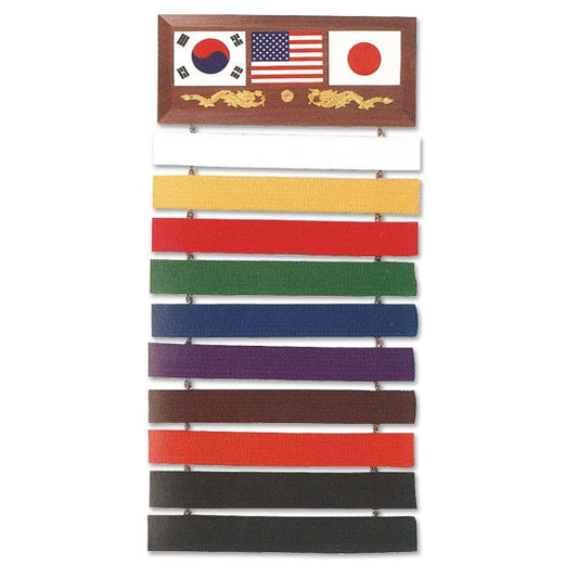 10 Level Martial Arts Belt Display Rack - SparringGearSet.com