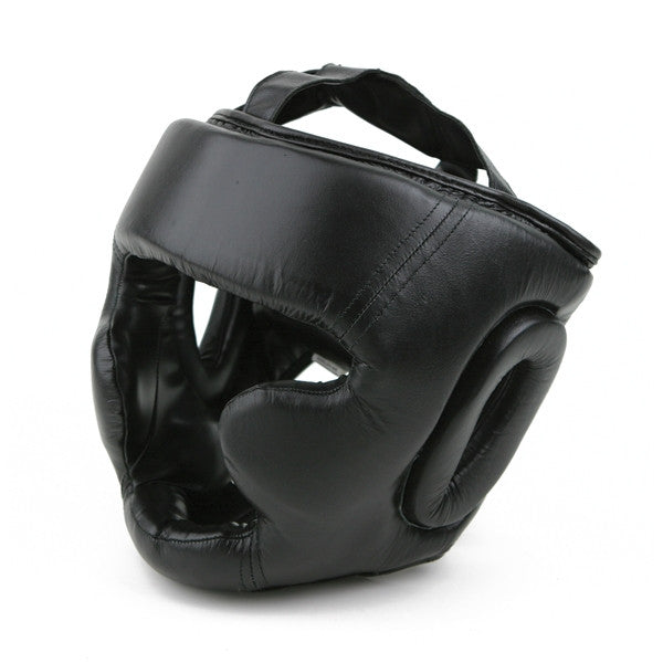 Leather Head Gear with Cheek Protection - SparringGearSet.com - 2