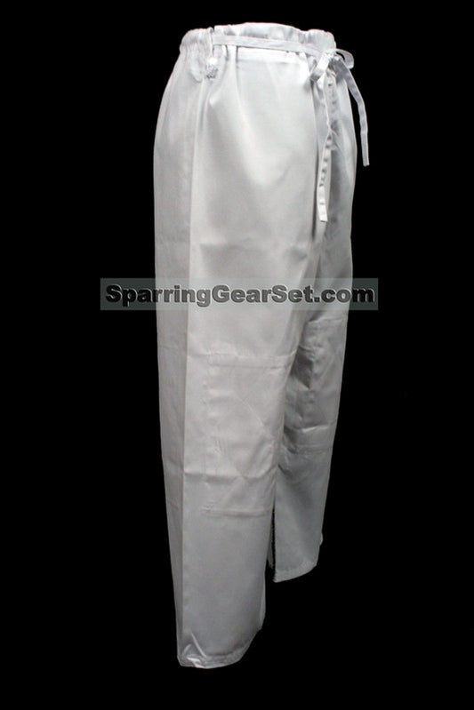 Single Weave Judo Pants - White - SparringGearSet.com - 1