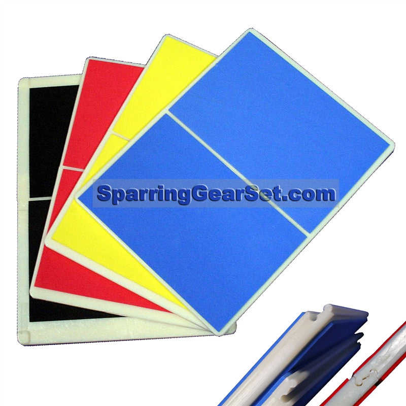 Martial Arts Rebreakable Board Set Yellow Blue Red Black - SparringGearSet.com - 1
