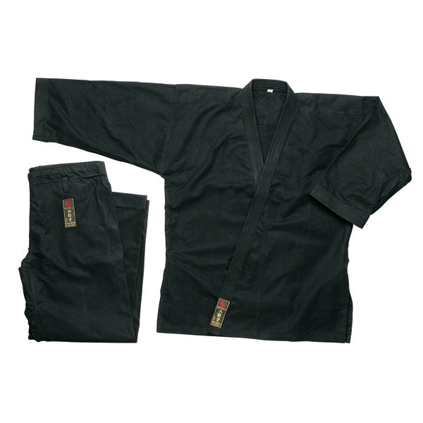 Wacoku 14 oz Super Heavy Weight Karate Gi - Black - SparringGearSet.com