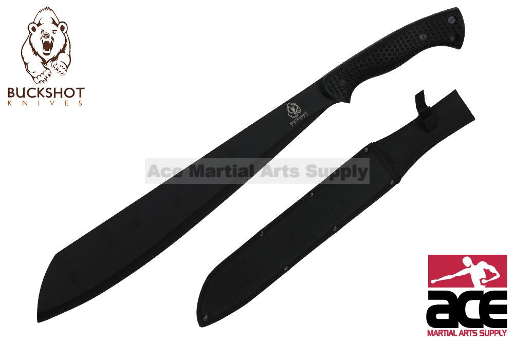 22" Kukri Machete W/ Rubber Handle And Sheath Drop point Blade
