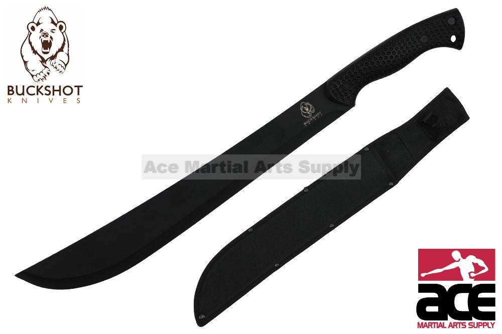 22" Kukri Machete W/ Black Rubber Handle And Sheath