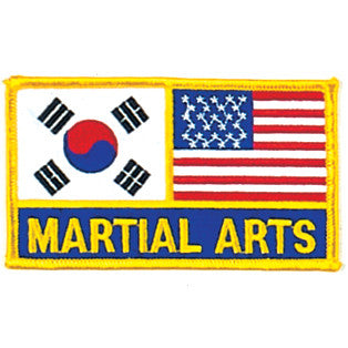 2 FLAGS + "MARTIAL ARTS" PATCH, Large - SparringGearSet.com