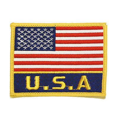 USA FLAG PATCH WITH "USA" - SparringGearSet.com