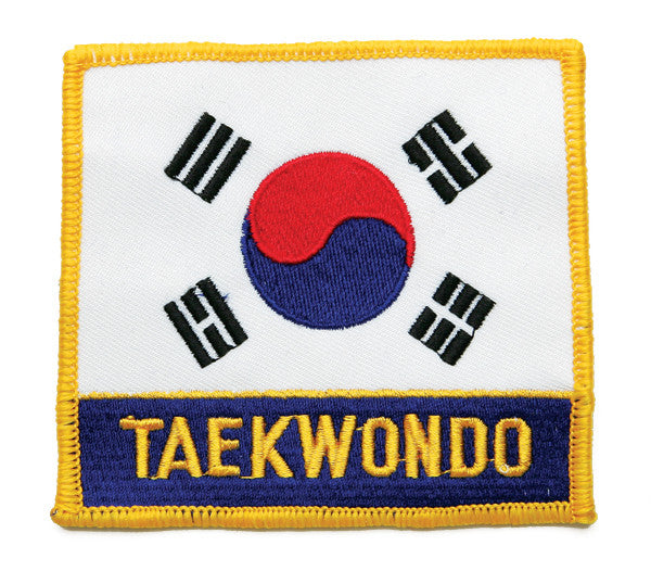 KOREA FLAG PATCH with "TAE KWON DO" - SparringGearSet.com
