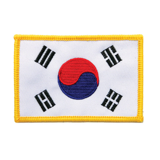KOREAN FLAG PATCH "Gold Border" - SparringGearSet.com