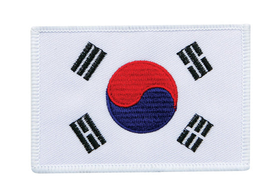 KOREAN FLAG PATCH "White Border" - SparringGearSet.com