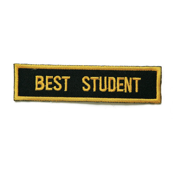 Best Student Patch, Black with Gold - SparringGearSet.com