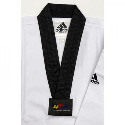Adidas Champion II Taekwondo Uniform, Black Vneck