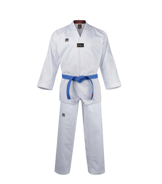 MOOTO SEASON 4.5 WHITE V NECK TAEKWONDO UNIFORM