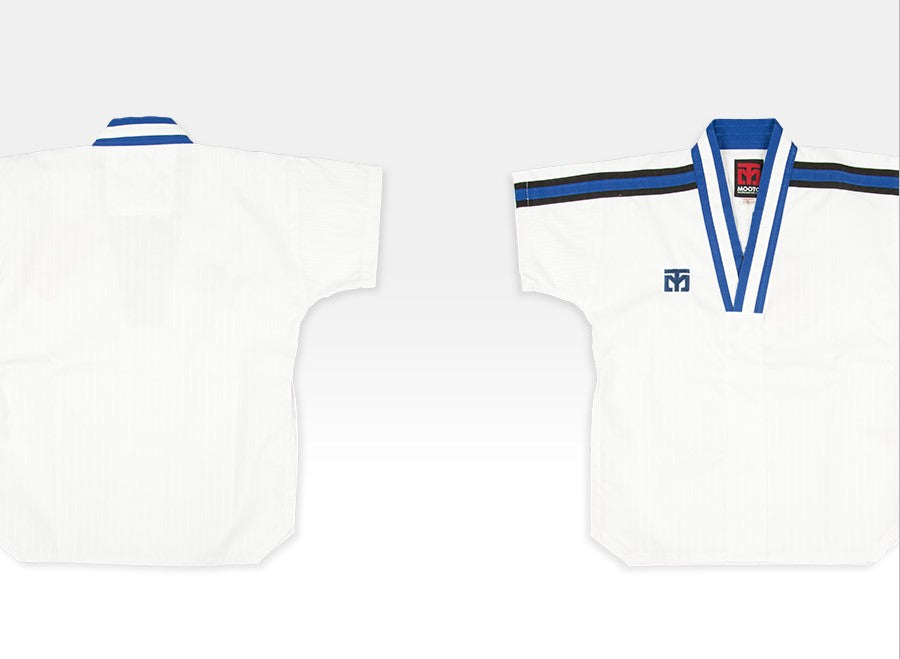 MOOTO SUMMER BLUE V NECK TAEKWONDO UNIFORM