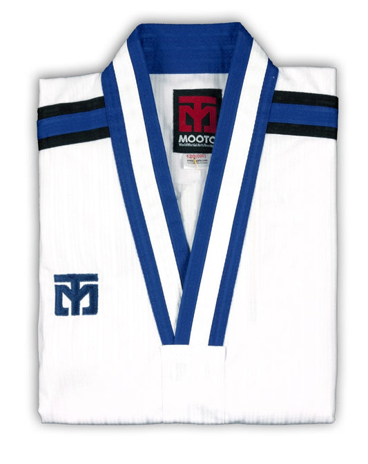 MOOTO SUMMER BLUE V NECK TAEKWONDO UNIFORM